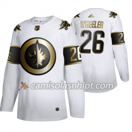 Camisola Winnipeg Jets Blake Wheeler 26 Adidas 2019-2020 Golden Edition Branco Authentic - Homem
